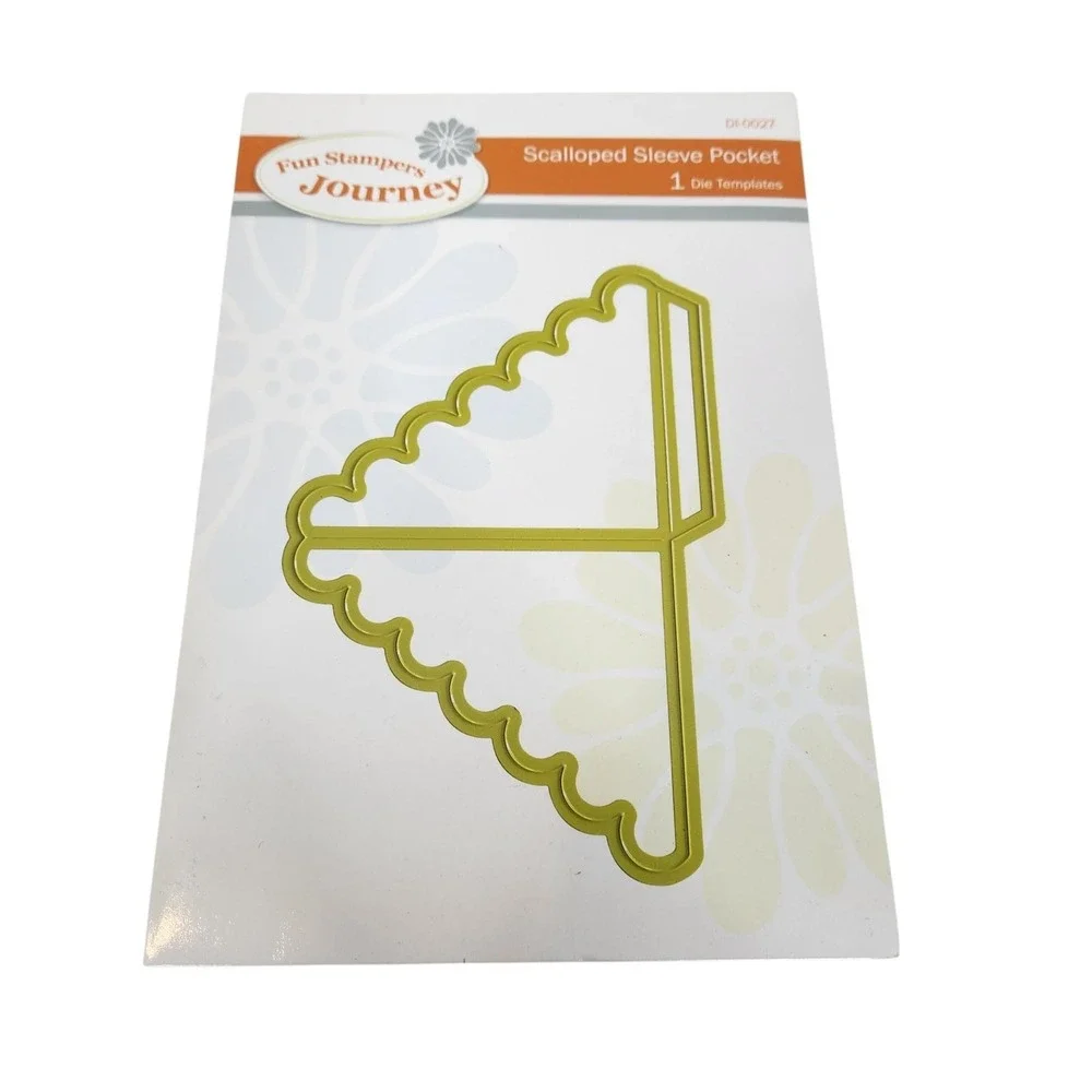 Fun Stampers Journey Scalloped Sleeve Pocket Cutting Die DI-0027 Cardmaking